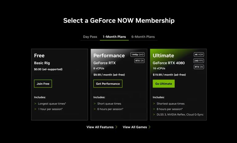 英伟达调整GeForce NOW方案 画质升级但每月限玩100小时